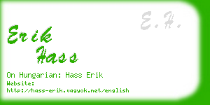 erik hass business card